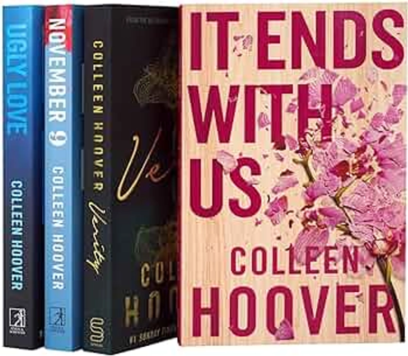 Colleen Hoover Collection 4 Books Set (It Ends With Us, Ugly Love, November 9, Verity)