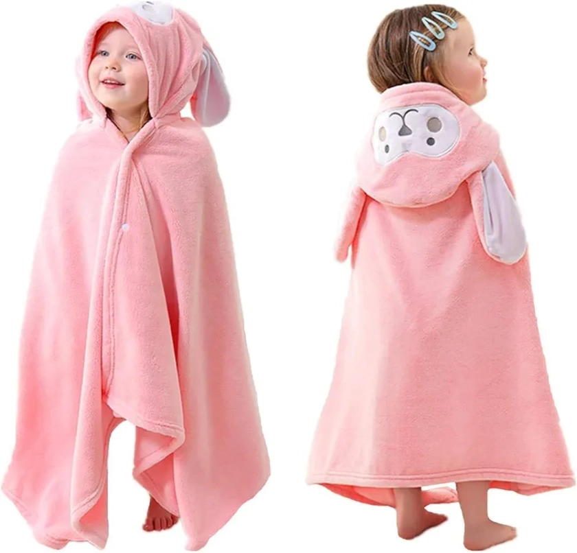 HUOCAI Premium Hooded Towels For Kids 28x55 inch | Beach Or Bath Towel | Rabbit design | Ultra Soft and Extra Large | 100% Cotton Childrens Swimming/Bath Towel with Hood for Girls （pink） : Amazon.co.uk: Home & Kitchen