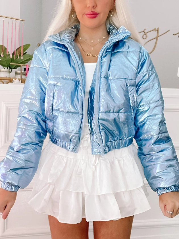 Miss Metallic Jacket | Blue