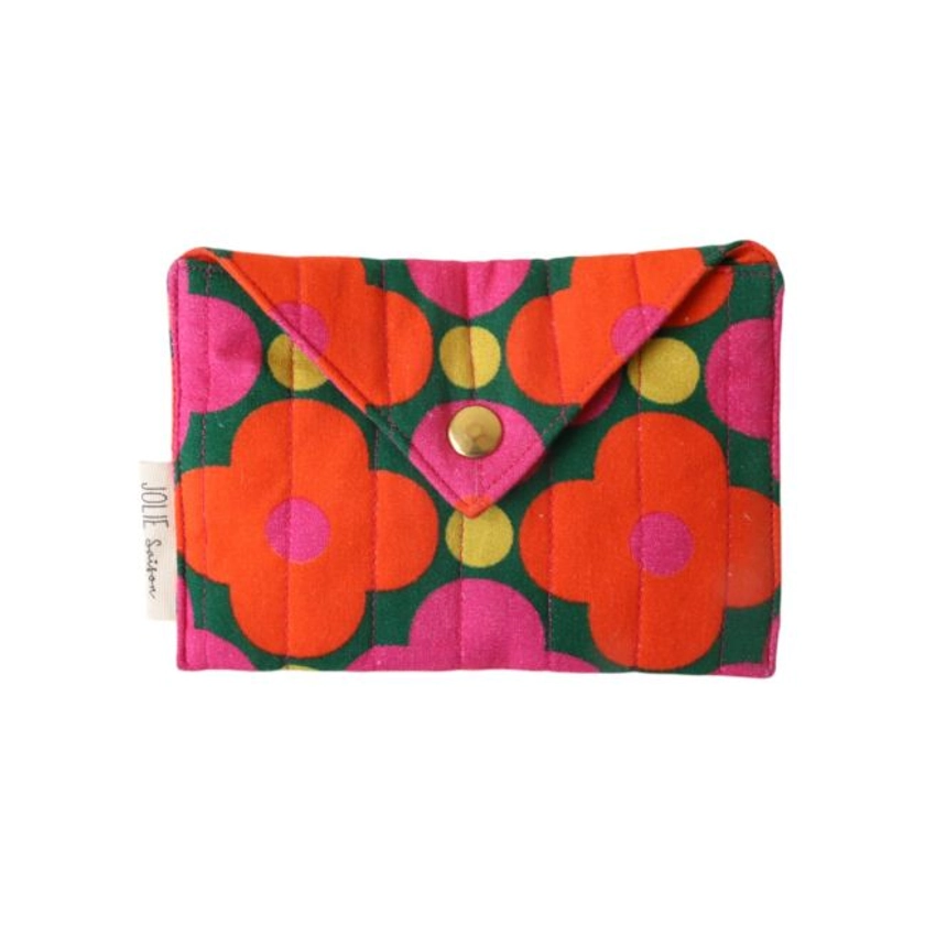 Pochette enveloppe à fleurs rose et orange - Copacabana party !