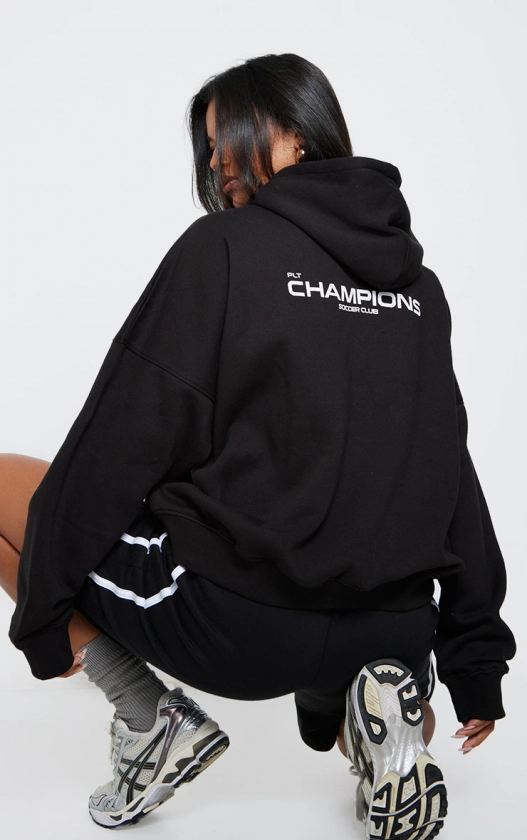 Plt Black Championships Back Printed Hoodie