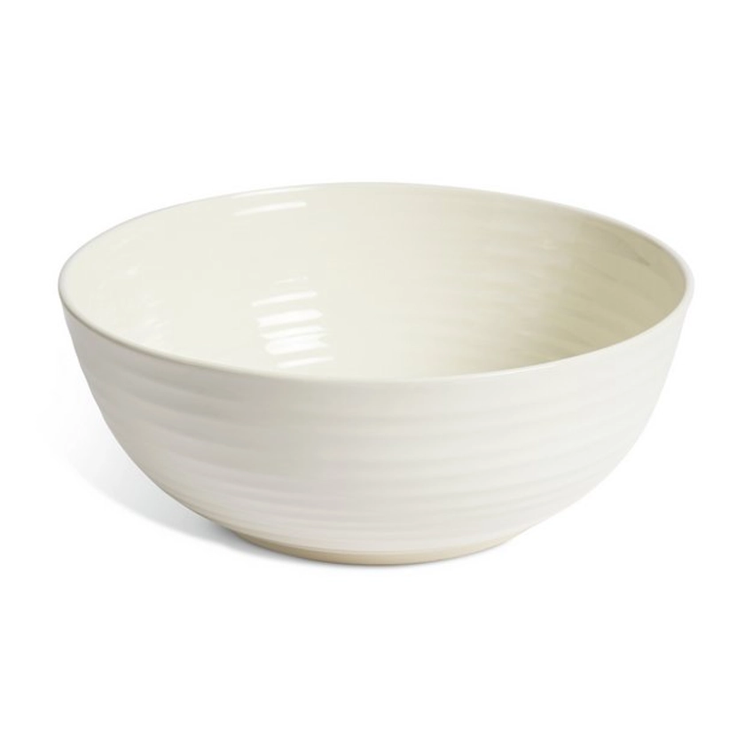 Buy Habitat Ripple Stoneware Serving Bowl - Cream | Serving bowls and platters | Habitat