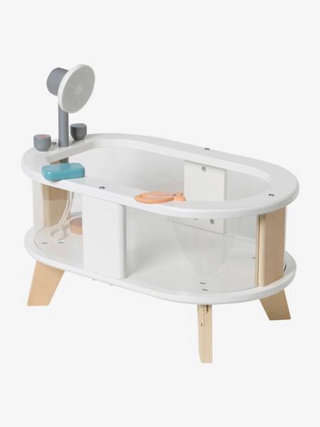 Doll Bathtub in Plexiglas/FSC® Wood - white light solid, Toys | Vertbaudet