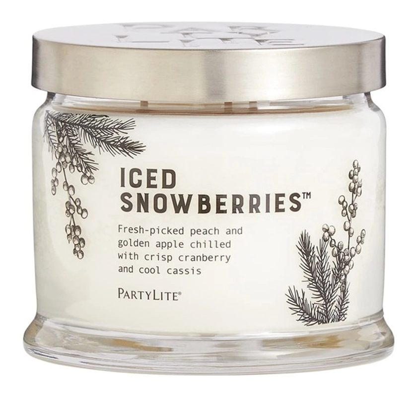 Pot à bougie 3 mèches Iced Snowberries™ | PartyLite