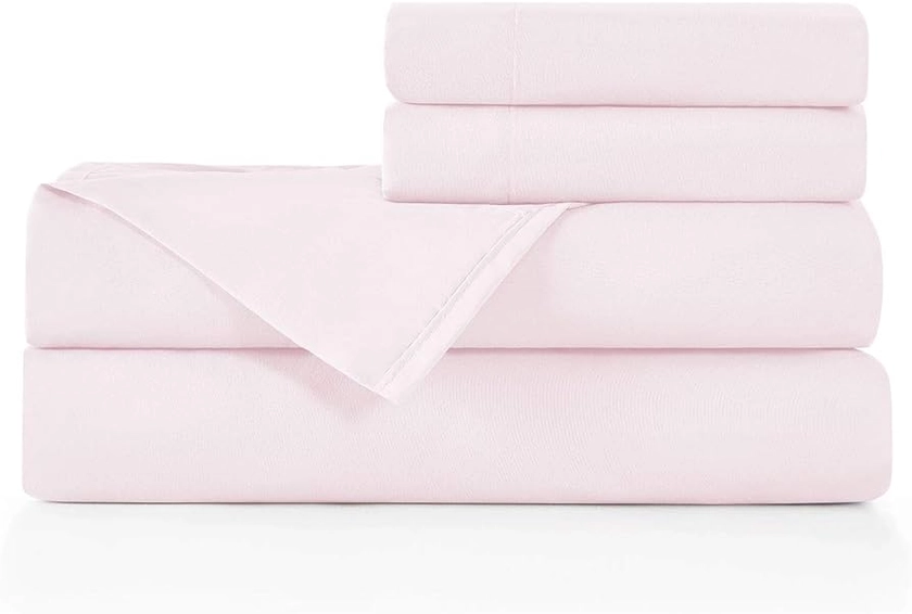 Amazon.com: Full Size Sheet Set - Breathable Cooling Sheets - Hotel Luxury Bed Sheets - Extra Soft Sheets for Kids, Teens, Women & Men - Deep Pockets - 4 Piece Set - Wrinkle Free - Baby Pink Bed Sheets : Home & Kitchen