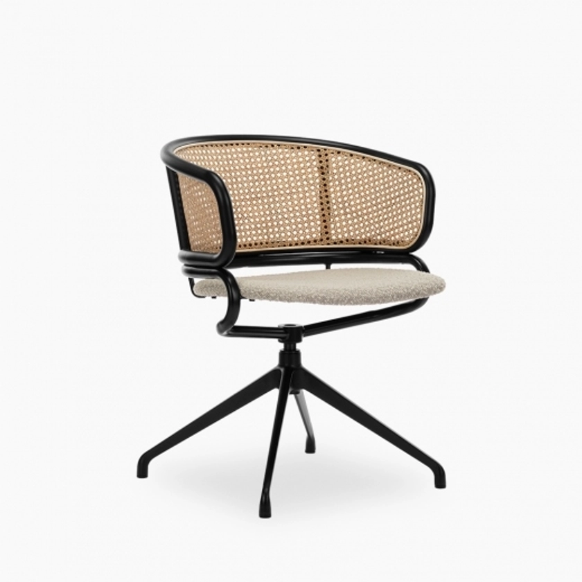 Nolan Office Chair, Speckled Stone Sustainable Boucle