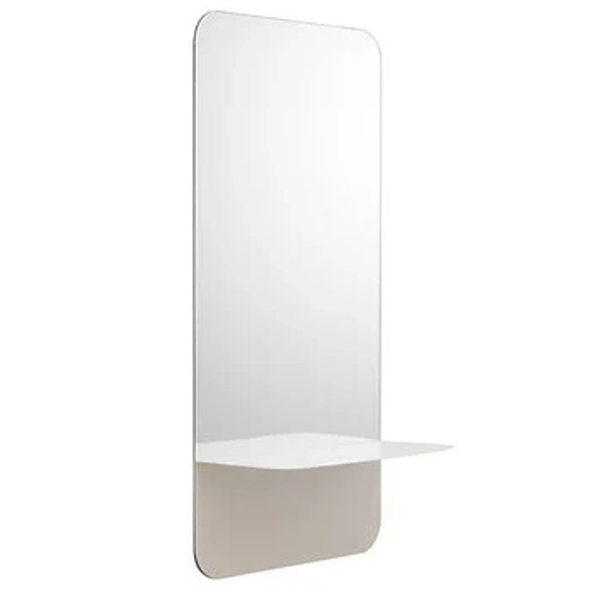 Horizon mirror vertical, white