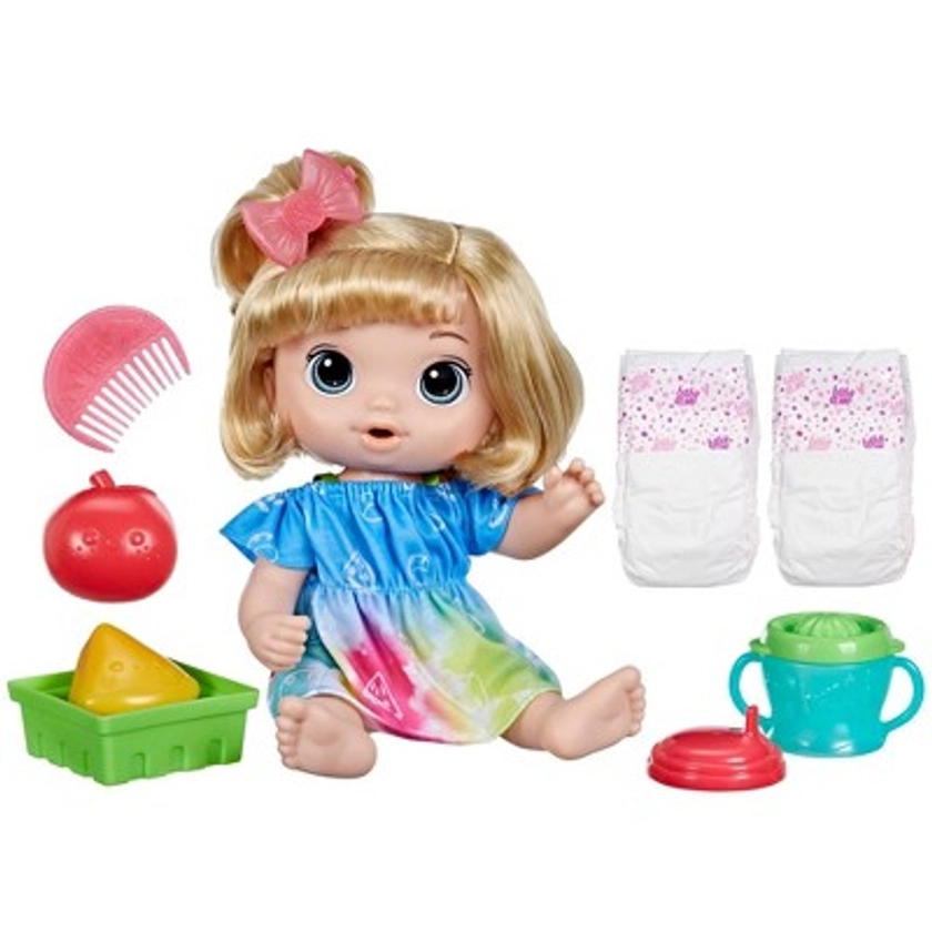 Baby Alive Fruity Sips Baby Doll - Blonde Hair/Blue Eyes