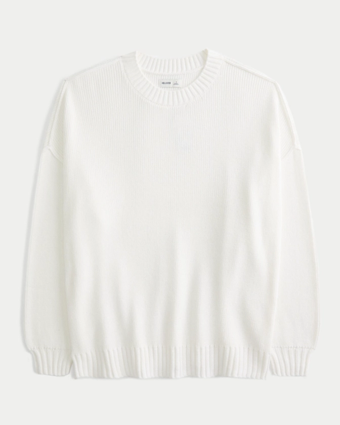 Women's Oversized Crew Sweater | Women's Tops | HollisterCo.com