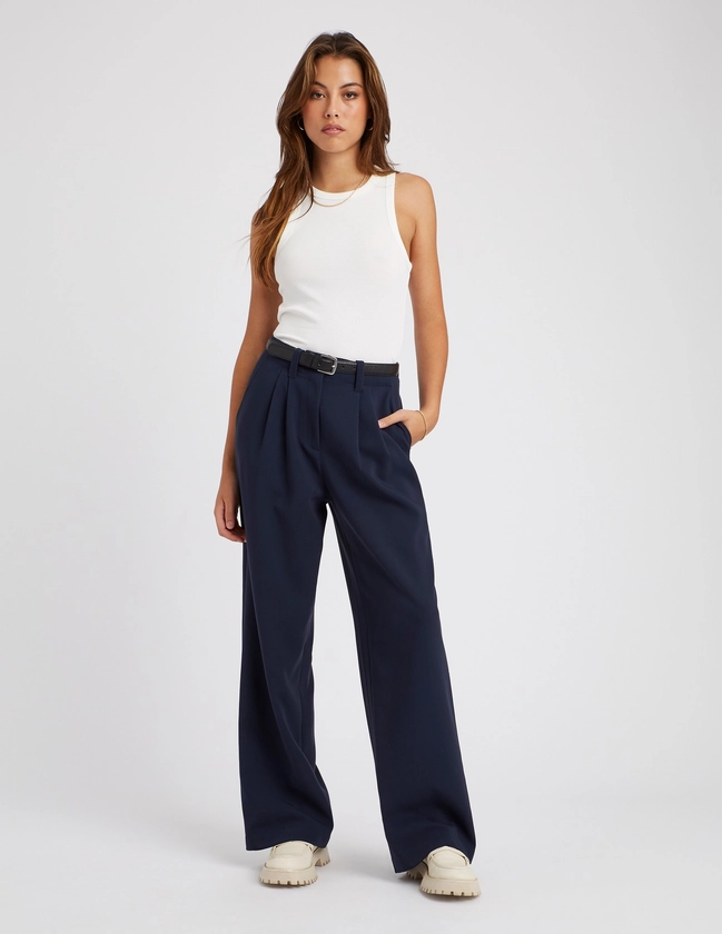 Pantalon tailleur à pinces