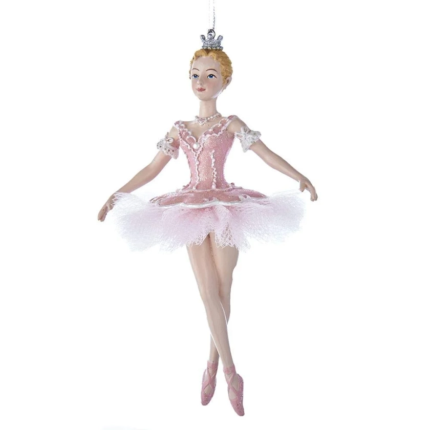 Kurt Adler 6-Inch Pink and White Sleeping Beauty Ballerina Christmas Ornament - Walmart.com