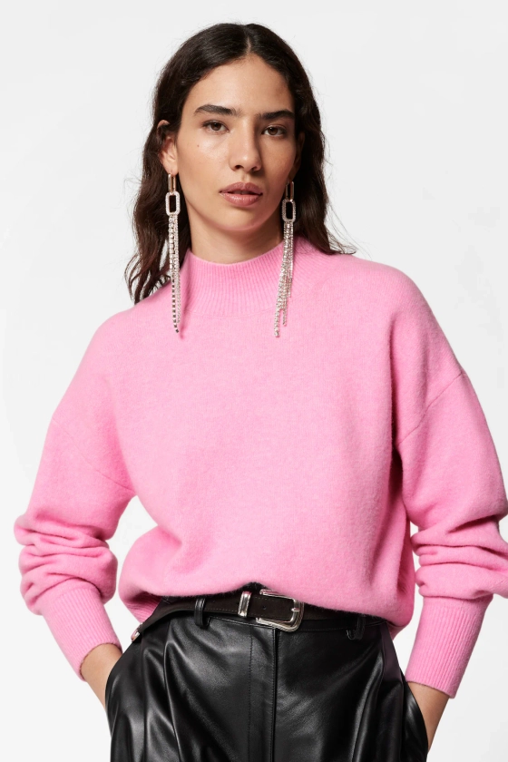 Trui met opstaande boord - Turtleneck - Lange mouwen - Roze - DAMES | H&M NL