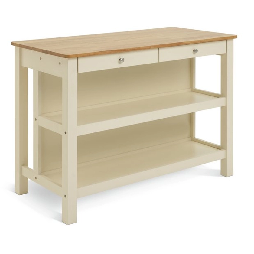 Buy Habitat Chicago Solid Wood 2 Seater Bar Island - Cream | Dining tables | Habitat