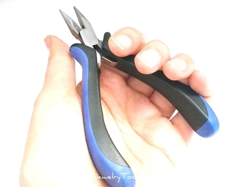 Chain Nose Pliers, Jewelry Making Tools, Ergonomic Grip Handles, Box Joint, Return Leaf Spring, Beadsmith Brand, #1162 53