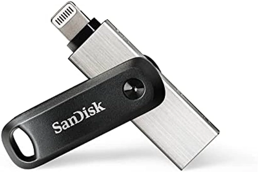 SanDisk 256 Go iXpand Go, Clé USB, avec connecteurs Lightning et USB 3.0, pour iPhone/iPad, PC et Mac