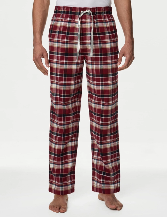 Pure Cotton Checked Pyjama Bottoms | M&S Collection | M&S