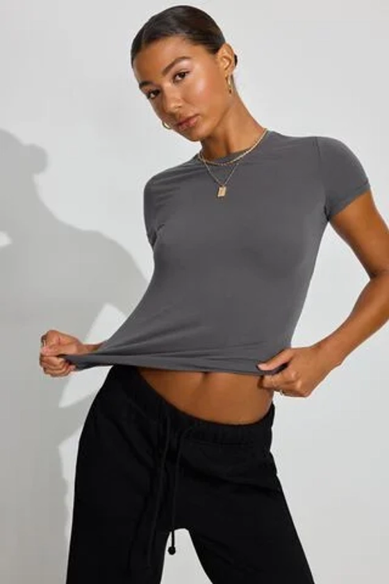 Estelle Longline Tee Gray | Garage