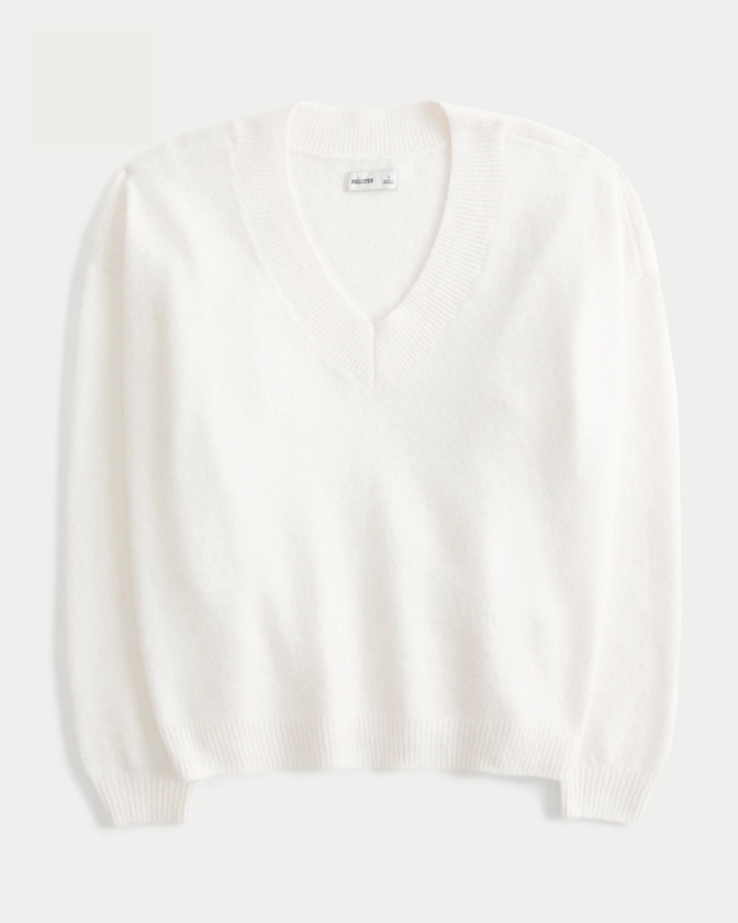 Women's Hollister Comfy Cloud Oversized V-Neck Sweater | Women's | HollisterCo.com