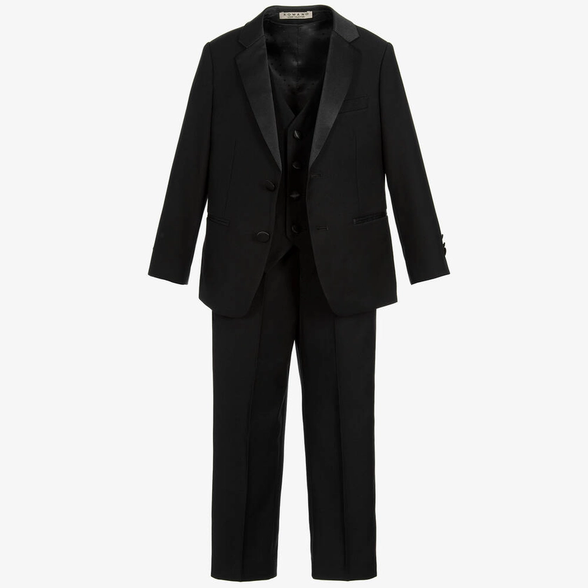 Boys Black Tuxedo Suit