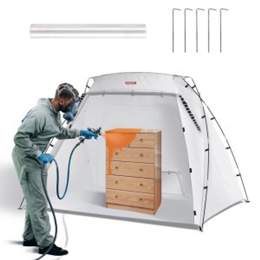 VEVOR Spray Paint Shelter Spray Paint Tent 7.5x5.2x5.2ft Portable Paint Booth DIY