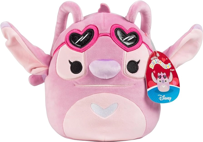 Squishmallows Disney 8" Angel Plush - Official Kellytoy 2024- Collectible Soft & Squishy Lilo & Stitch Stuffed Animal Toy - Add to Your Squad -Gift for Kids, Girls, Boys, & Girlfriends