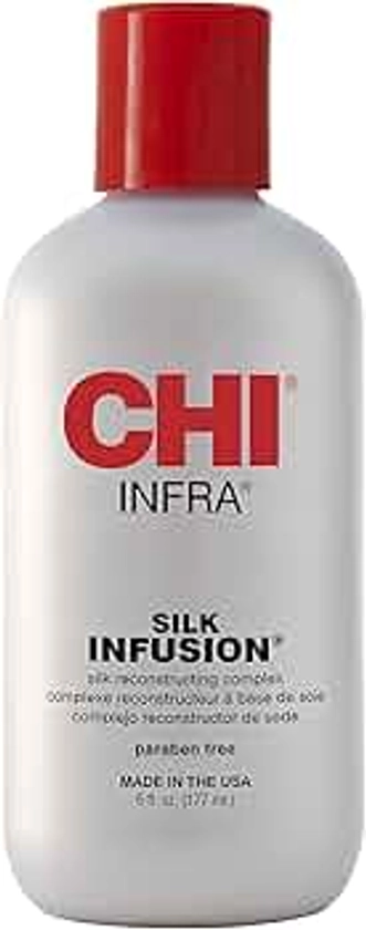 CHI Infra Silk Infusion, Leave-In Reconstructing Treatment To Strengthen & Protect All Hair Types, Alcohol-Free, 6 Oz