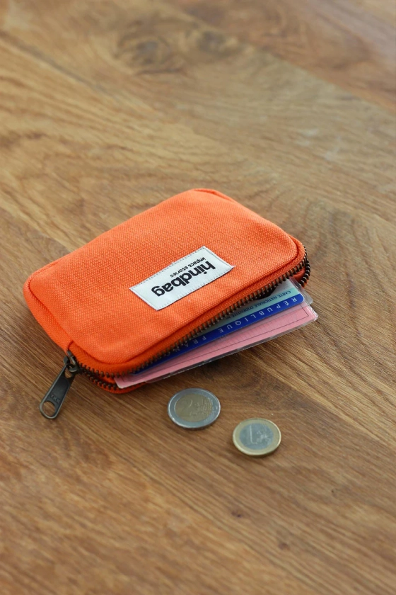 Small coin purse with Orange zipper - Lili 🌈