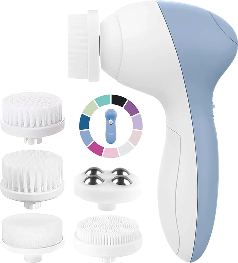 Amazon.com: Face Scrubber | Facial Cleansing Brush Exfoliator Skin Care Beauty Products Powered Electric Wash Exfoliating Skincare Women Spin Cleanser Tools Cleaning Scrub Washer Self Care (Topaz) : Beauty & Personal Care