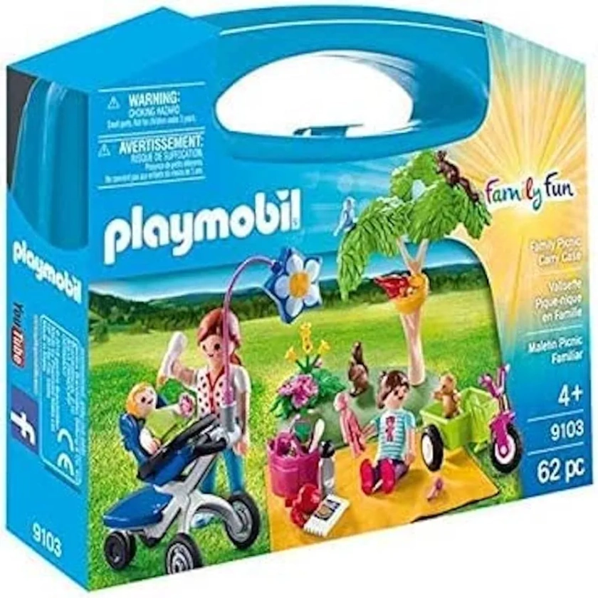 Playmobil 9103 Family Fun Family Picnic Carry Case, Fun Imaginative Role-Play, PlaySets Suitable for Children Ages 4+