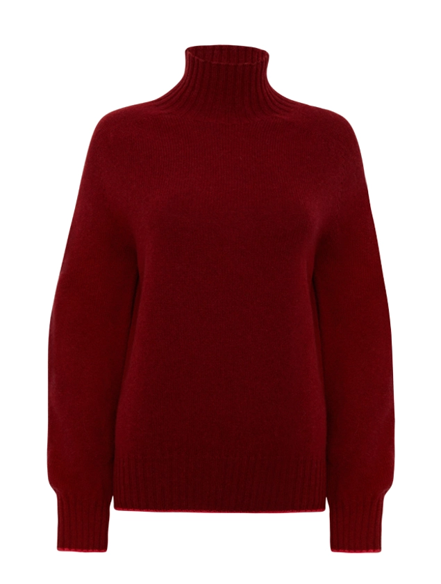 Elsi Lambswool Turtleneck Sweater Red