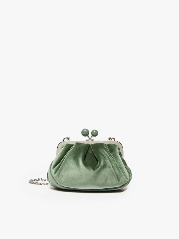 Small velvet Pasticcino Bag, sage green | "CAVOUR" Max Mara 