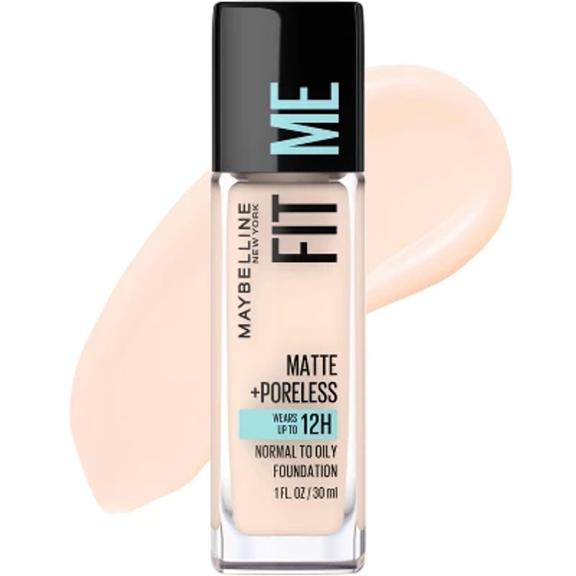 Maybelline Fit Me Matte + Poreless Oil Free Liquid Foundation - 1 fl oz - 102 Fair Porcelain - 1 fl oz