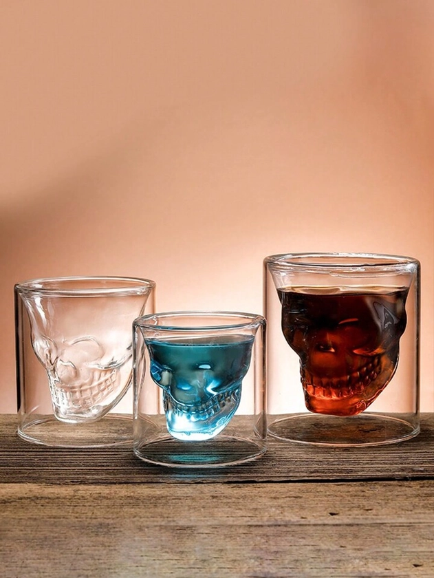 Creative skull personality water glass, 1pc
