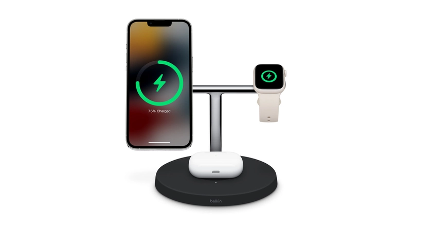 Belkin BOOST↑CHARGE PRO 3-in-1 Wireless Charging Stand with MagSafe