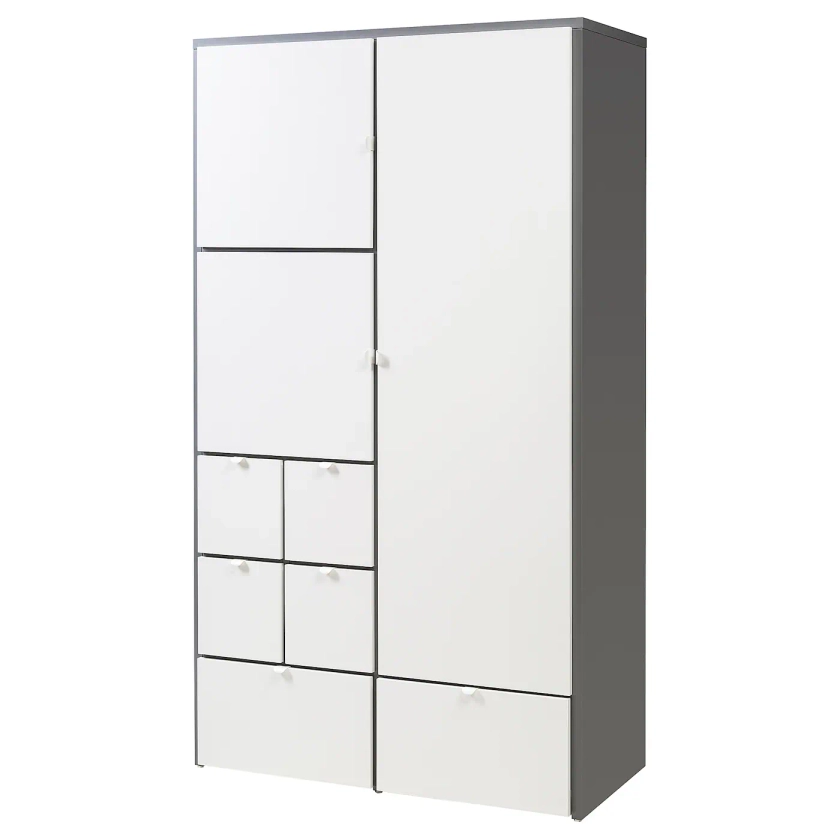 VISTHUS Armoire-penderie, gris/blanc, 122x59x216 cm - IKEA