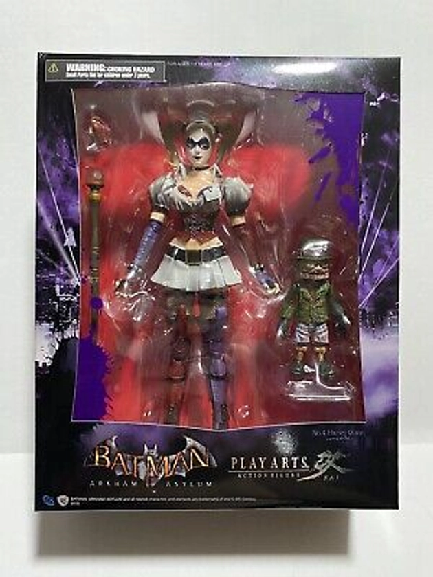 Authentic Play Arts Kai Harley Quinn Arkham Asylum Figure New Batman Gotham | eBay