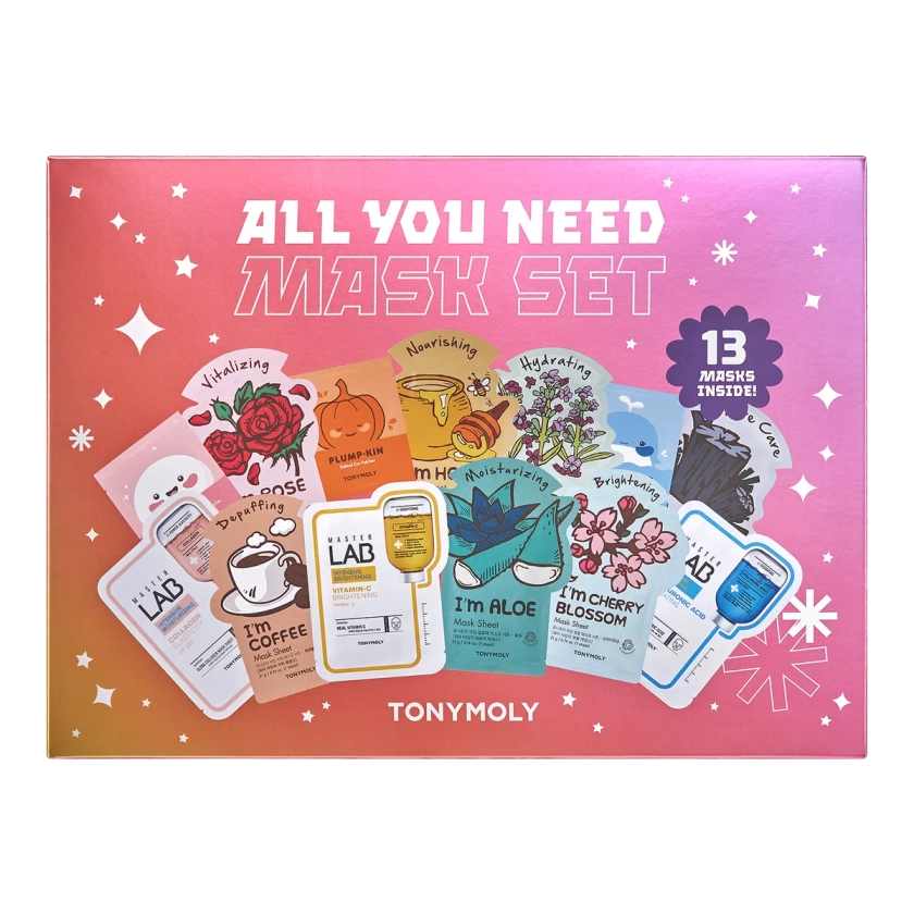 All You Need 13 Piece Assorted Mask Set