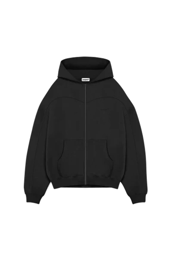 BLACK ZIP-UP