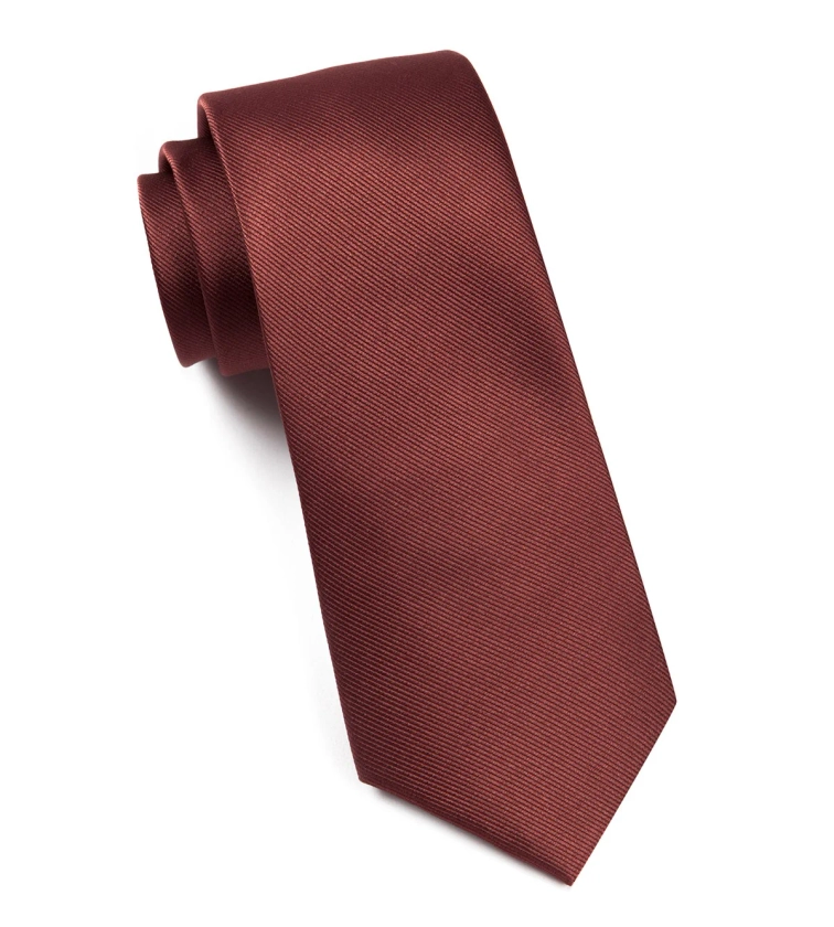 Grosgrain Solid Marsala Tie | Silk Ties | Tie Bar