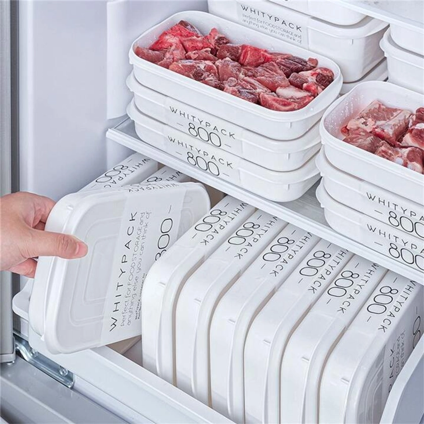 japonés congelado carne Caja de almacenamiento , semanalmente comida Contenedor con compartimentos para nevera , vegetales congelación con preservación