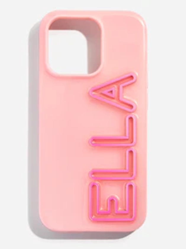 Fine Line Custom iPhone Case - Blush/Pink