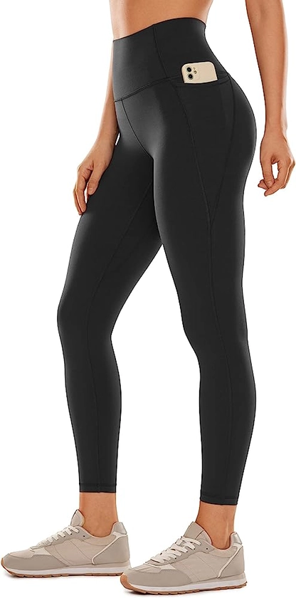 CRZ YOGA Womens Butterluxe Workout Leggings 25 Inches - High Waisted Gym Yoga Pants with Pockets Buttery Soft
