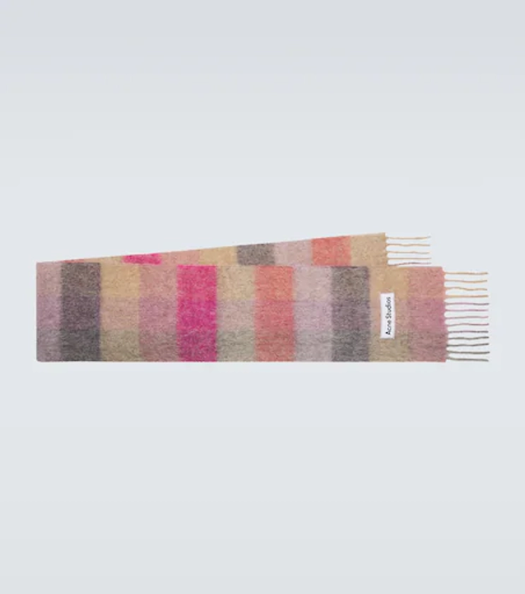 Écharpe rayée en alpaga, laine et mohair mélangés en multicolore – Acne Studios | Mytheresa