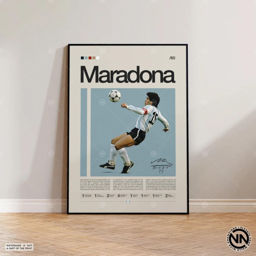 Diego Maradona Poster, Argentinien Fußball Poster, Fußball Geschenke, Sport Poster, Fußballspieler Poster, Fußball Wandkunst, Sport Schlafzimmer Poster - Etsy Schweiz