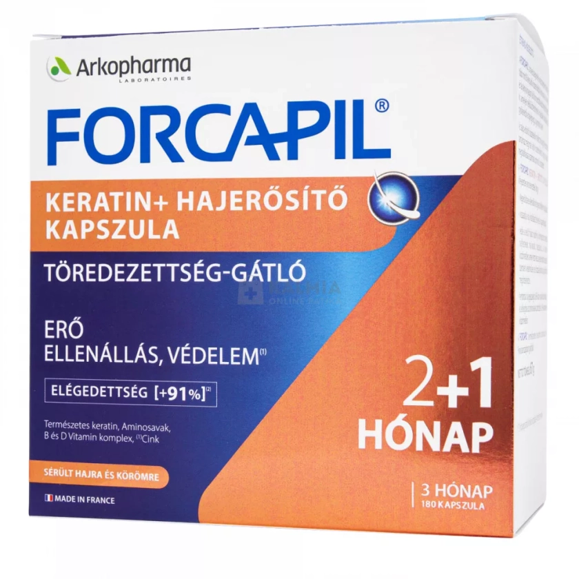 Forcapil Keratine + hajerősítő kapszula 180 db