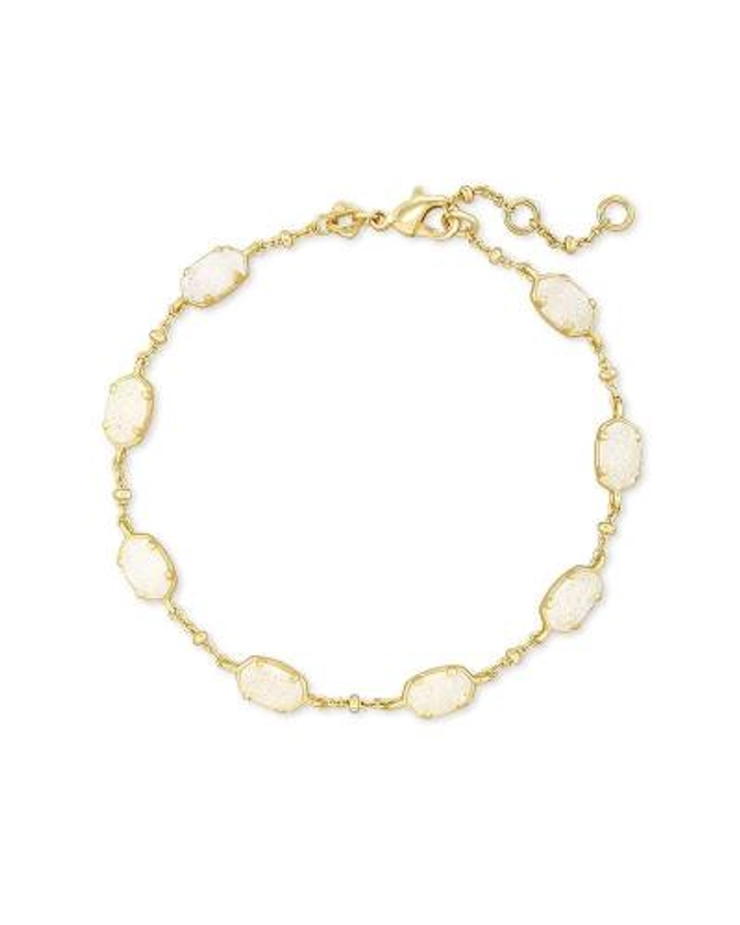 Kendra Scott Emilie Gold Chain Bracelet in Iridescent Drusy | The Paper Store