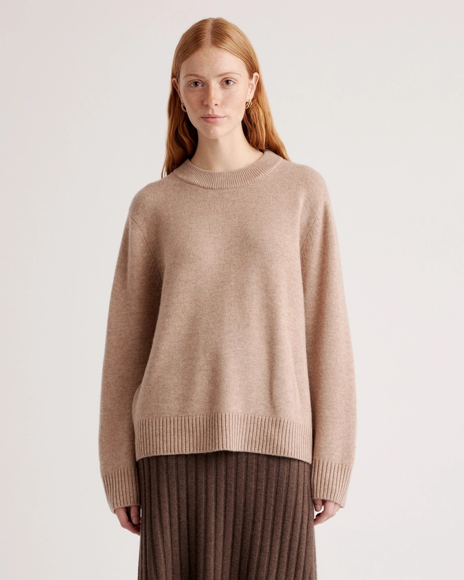 Mongolian Cashmere Oversized Crewneck Sweater