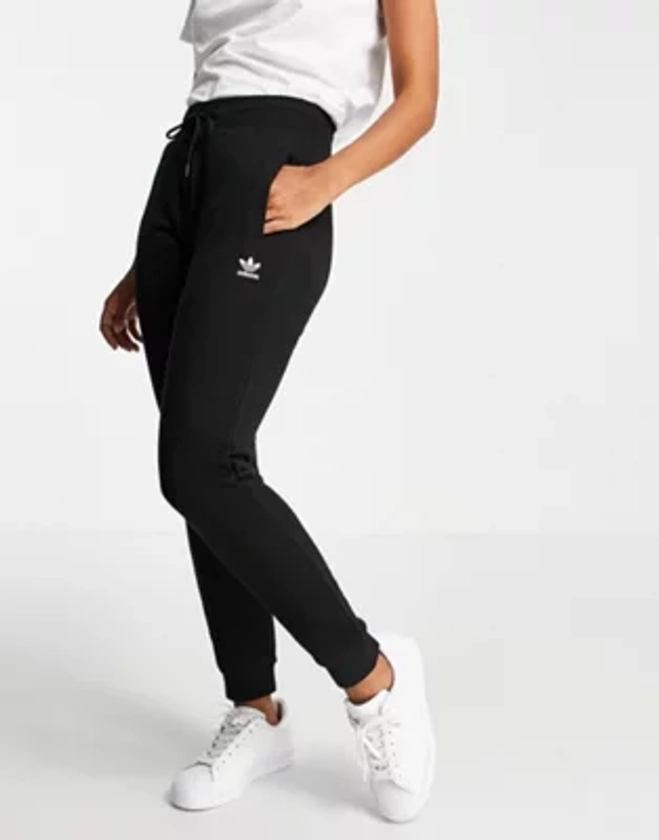 adidas Originals Essentials slim fit joggers in black | ASOS