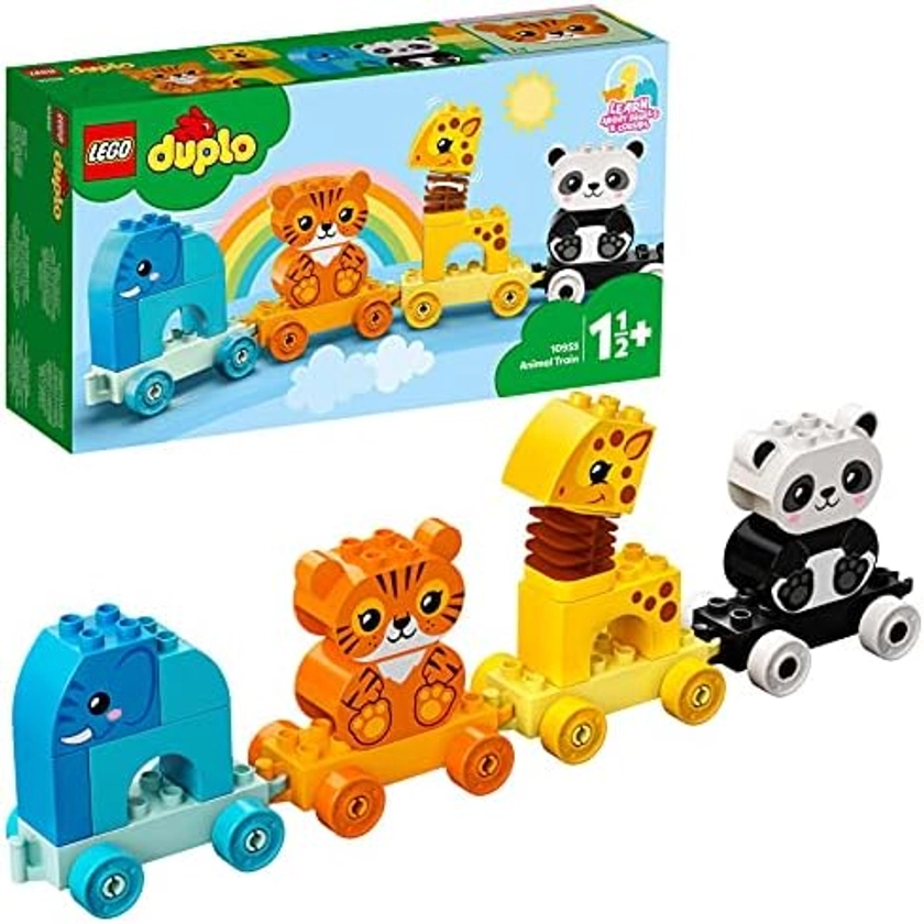 LEGO 10955 Duplo My First Le Train des Animaux, Jouet Premier Âge, Jeu Éducatif pour Enfants et Bébés agés de 1 an et Plus