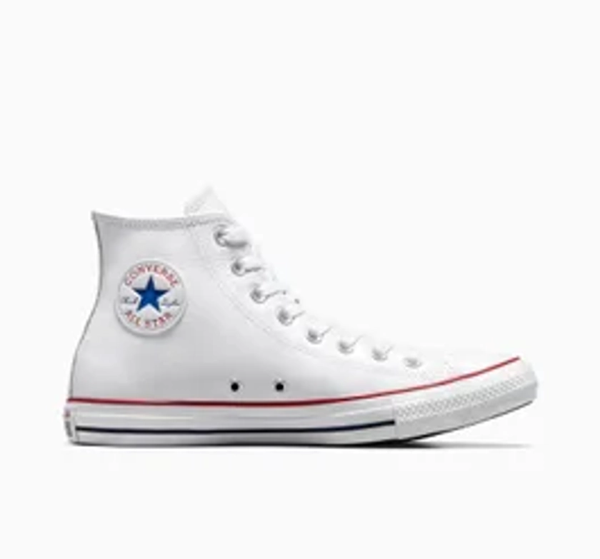 Unisex Converse Chuck Taylor All Star Leather High Top White 